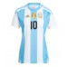 Argentina Lionel Messi #10 Hjemmedrakt Dame Copa America 2024 Korte ermer