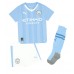 Manchester City John Stones #5 Hjemmedraktsett Barn 2023-24 Korte ermer (+ Korte bukser)