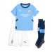 Manchester City John Stones #5 Hjemmedraktsett Barn 2024-25 Korte ermer (+ Korte bukser)